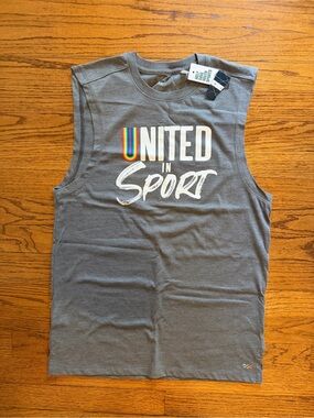 DSG Gray Graphic T‑Shirt with Rainbow Accent
